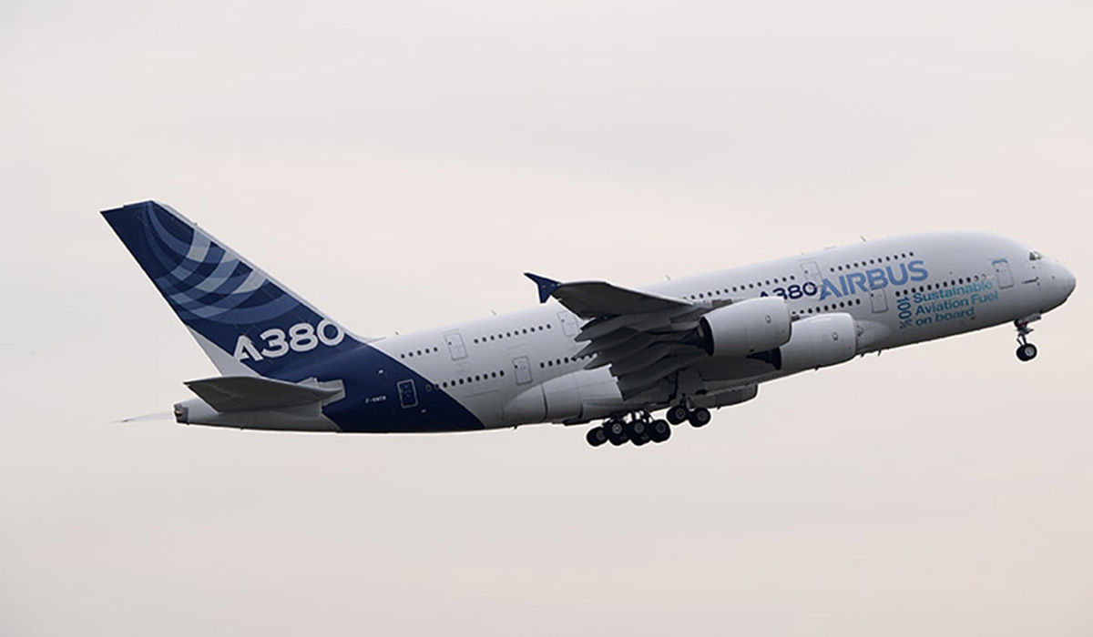 An A380 superjumbo just completed a flight powered by cooking oil